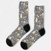 Soccer Egghead Muster Socken (Linkes Detail)