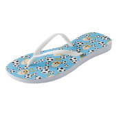 Soccer Egghead Muster Socken Badesandalen (Schrägansicht)