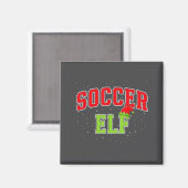 Soccer Elf Christmas Family Matching Group Xmas Magnet (Vorderseite/Rückseite)