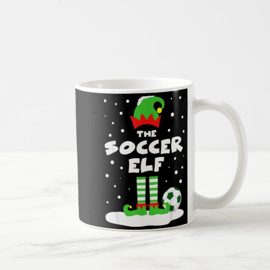 Soccer Elf Matching Group Family Holiday Christmas Kaffeetasse (Rechts)