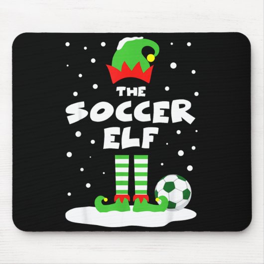 Soccer Elf Matching Group Family Holiday Christmas Mousepad (Vorne)