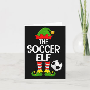 Soccer Elf Xmas Matching Family Elf Squad Christma Karte