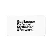 SOCCER Fan Adressaufkleber (Vorne)