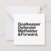 SOCCER Fan Mitteilungskarte (Vorderseite)