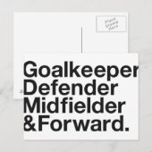 SOCCER Fan Postkarte (Vorne/Hinten)