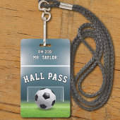 Soccer Field Football Coach Gym Class Hall Pass Ausweis