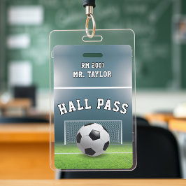 Soccer Field Football Coach Gym Class Hall Pass Ausweis