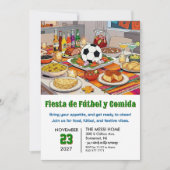 Soccer Fiesta de Fútbol y Comida Einladung (Vorderseite)