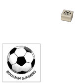 Soccer Football Ball Custom Name 1x1 Gummistempel (Stempel)