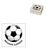 Soccer Football Ball Custom Name Gummistempel (Stempel)