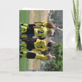 Soccer Football Best Coach Ever Team Photo Dankeskarte (Rückseite)