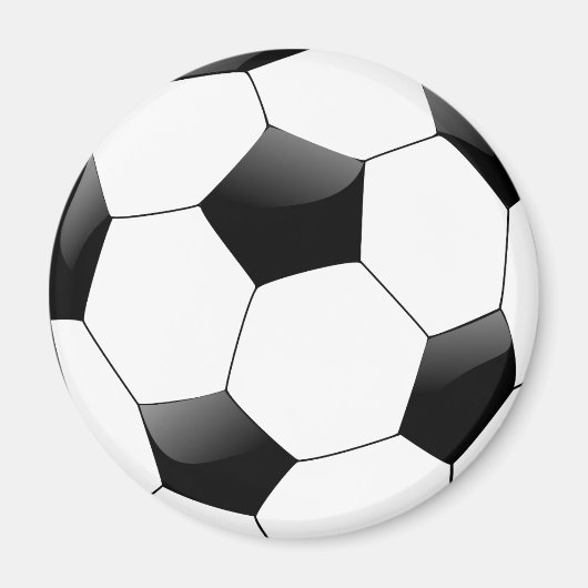 Soccer Football Black & White Magnet (Vorne)