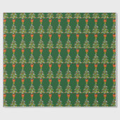 Soccer Football Christmas Tree Geschenkpapier (Flach)