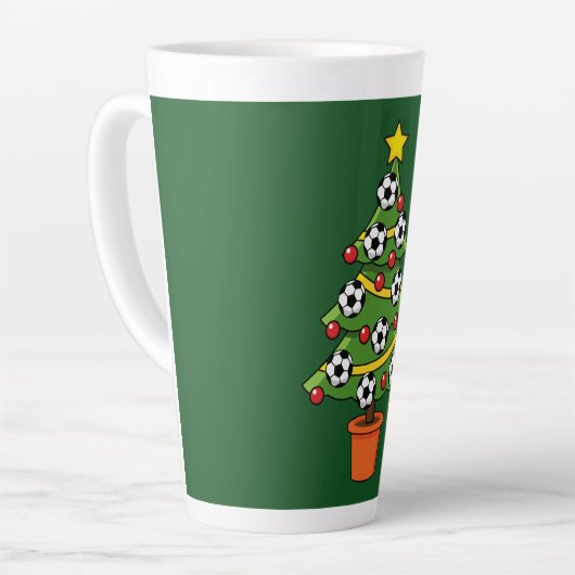 Soccer Football Christmas Tree Milchtasse (Linke Ecke)