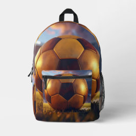 Soccer Football - Golden Ball Bedruckter Rucksack