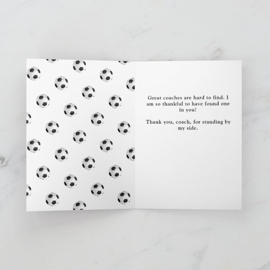 Soccer Football Sports Photo Coach Dankeskarte (Innenseite)