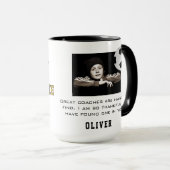 Soccer Football Sports Photo Thank you Coach Tasse (VorderseiteRechts)