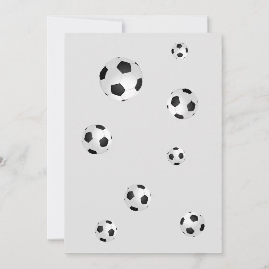 Soccer Football Thank you Birthday Photo Card Dankeskarte (Rückseite)