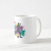 Soccer Football USA Grungy Color Splashes Kaffeetasse (VorderseiteRechts)