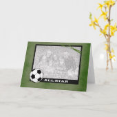 Soccer Foto Frame Card Karte (Gelbe Blume)