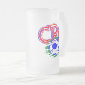 Soccer Game Selección Costa Rica Football Soccer Mattglas Bierglas (VorderseiteRechts)