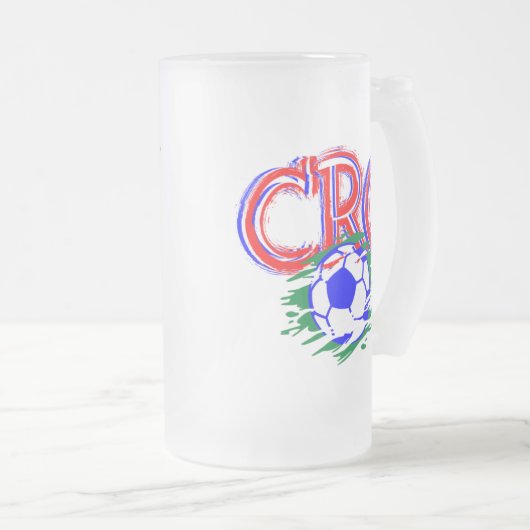 Soccer Game Selección Costa Rica Football Soccer Mattglas Bierglas (VorderseiteRechts)