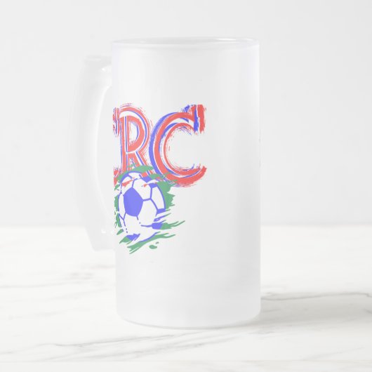 Soccer Game Selección Costa Rica Football Soccer Mattglas Bierglas (Vorderseite Links)