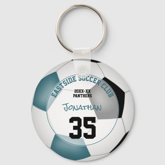 Soccer-Geschenk Ideen Jungen Mädchen nennen aquama Schlüsselanhänger (Vorderseite)