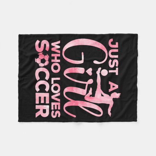 Soccer Girl Art For Girls Kids Toddler Women Socce Fleecedecke (Vorderseite (Horizontal))
