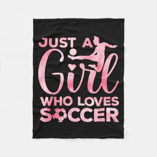 Soccer Girl Art For Girls Kids Toddler Women Socce Fleecedecke (Vorderseite)