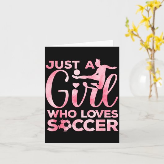 Soccer Girl Art For Girls Kids Toddler Women Socce Karte (Gelbe Blume)