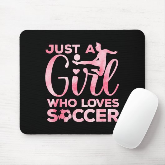 Soccer Girl Art For Girls Kids Toddler Women Socce Mousepad (Mit Mouse)