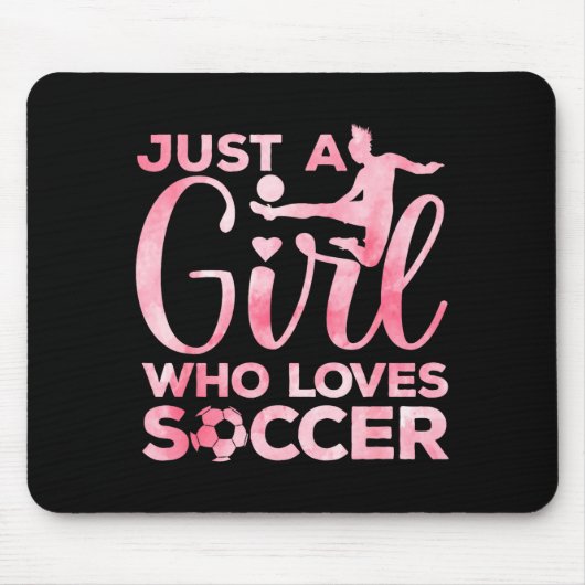 Soccer Girl Art For Girls Kids Toddler Women Socce Mousepad (Vorne)