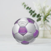 SOCCER GIRL Bar Mitzvah Einladung (Stehend Vorderseite)