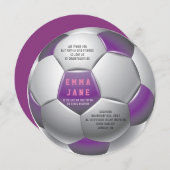 SOCCER GIRL Bar Mitzvah Einladung (Vorne/Hinten)