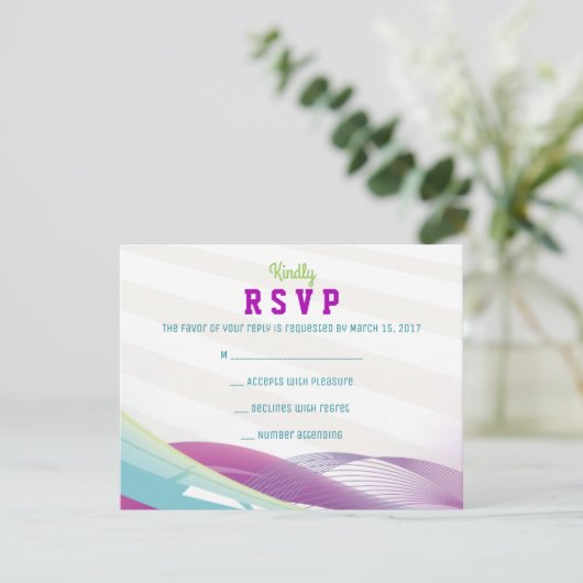 SOCCER GIRL Bar Mitzvah Einladung Antwort Karte (Stehend Vorderseite)