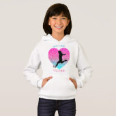 Soccer Girl Heart Hoodie mit (Vorne ganz)