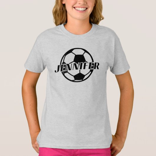 SOCCER GIRL INDIVIDUELLE NAME T-Shirt (Vorderseite)