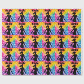 Soccer Girl Personalisiert Krawatte Dye Rainbow Bu Geschenkpapier (Flach)