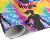 Soccer Girl Personalisiert Krawatte Dye Rainbow Bu Geschenkpapier (Rolleneckpunkt)