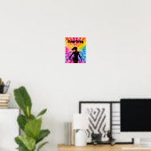 Soccer Girl Personalisiert Krawatte Dye Rainbow Bu Poster (Heimbüro)