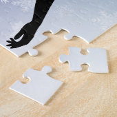 Soccer Girl Personalisiert Winter Ombre Snowflake Puzzle (Seite)