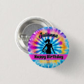 Soccer Girl Personalisierte Krawatte Dye Rainbow B Button (Vorne & Hinten)