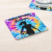 Soccer Girl Personalisierte Krawatte Dye Rainbow B Untersetzer (angewinkelt)
