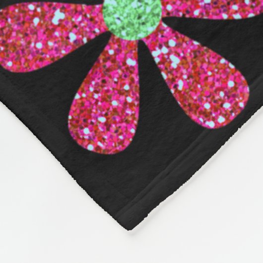 Soccer Girls Funkelnd Blume Power Fleecedecke (Ecke)