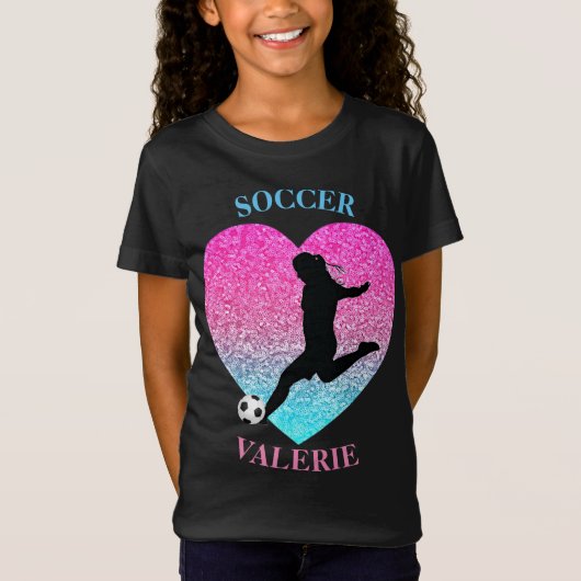 Soccer Girls Herz T - Shirt (Vorderseite)