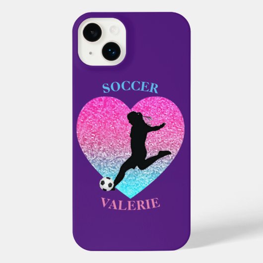 Soccer Girls Lila OtterBox iPhone Case Hülle (Rückseite)