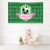 Soccer Girly Birthday banner backdrop  (Insitu)