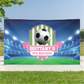 Soccer Girly Birthday banner backdrop  (Außenbereich)