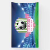 Soccer Girly Birthday banner backdrop (Vertikal)
